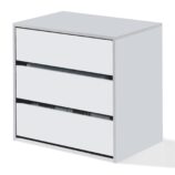 MAX Wardrobe 4 Door White 180cm + ARC 3 Drawer Internal Chest Storage Set.