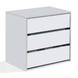 ARC Compact 3 Drawer Storage Chest White, Internal Storage 57x60x44cm.