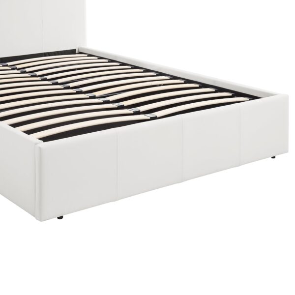 LUNA Faux Leather Ottoman Storage Bed Available Colour Size & Mattress Options - Image 116