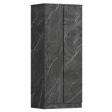ZITA Grey Marble Effect 2 Piece Wardrobe Set - 2 Door and 1 Door, Spacious Bedroom Storage Solutions.