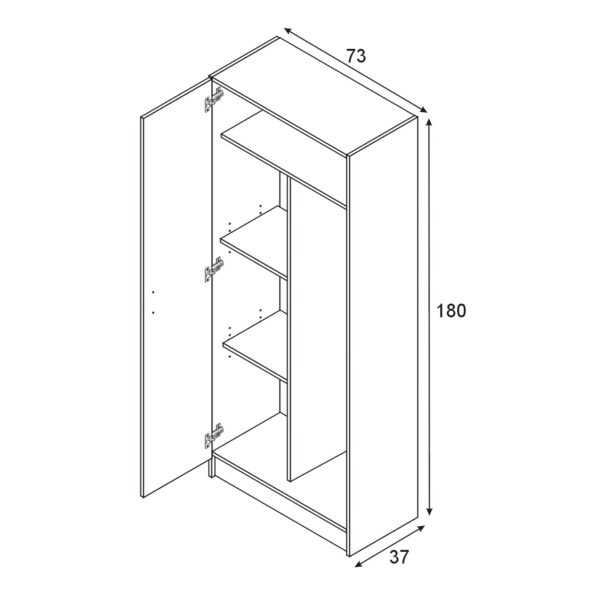 VITA Utility Laundry Cupboard / Cabinet Storage Units in White OR Oak Options - Image 56