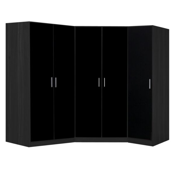 REFLECT Gloss 5 Door Wardrobe Bundle - 2 Door Corner + 2 Door + 1 Door Wardrobe - Image 8