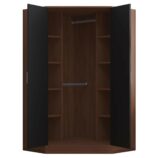 2 door corner black walnut