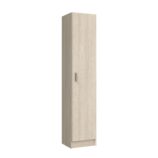 VITA Oak Utility Storage Cupboard - 1 Door Cabinet with 3 Shelves - Modular Storage for Kitchen or Utility Room.