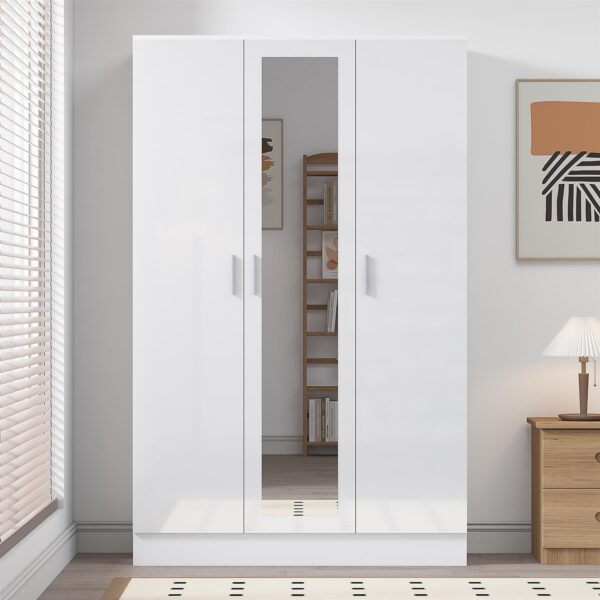 REFLECT Gloss Bedroom Furniture 3 Door Mirrored Wardrobe - 4 Colour Options - Image 24