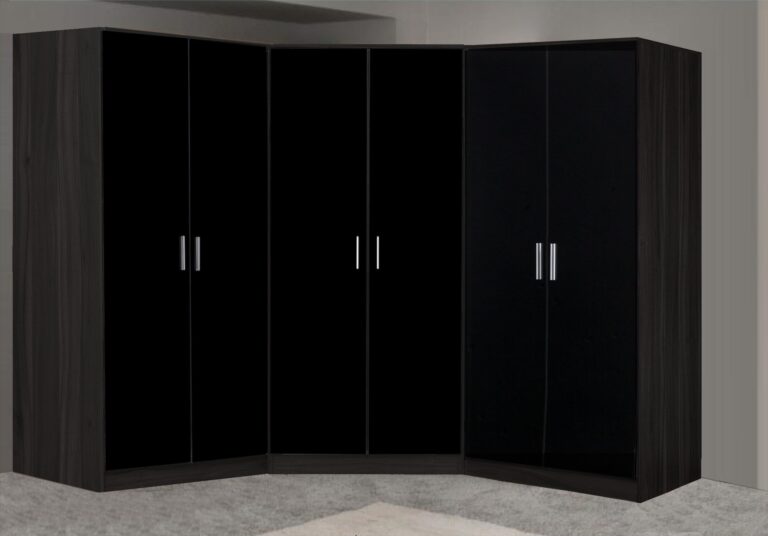 REFLECT Gloss 6 Door Wardrobe Bundle - 2 Door Corner + 2 Door + 2 Door Wardrobe - Image 2