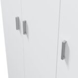 VITA White 3 Door Broom Cupboard - Modular Kitchen & Utility Room Cleaning Storage Cabinet - H: 180cm x W: 109cm x D: 37cm.