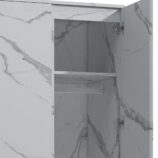 ZITA White Marble Effect 2 Piece Wardrobe Set - 2 Door and 1 Door, Spacious Bedroom Storage Solutions.