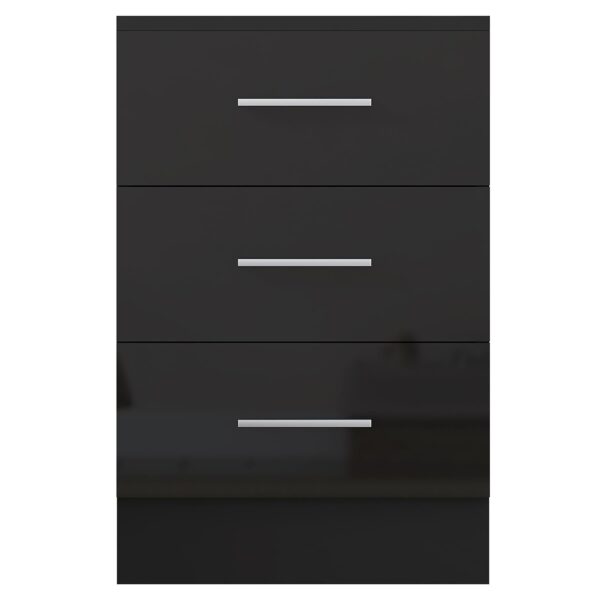 REFLECT High Gloss Bedroom Furniture Wardrobe Chest Bedside Desk Option in Black - Image 50