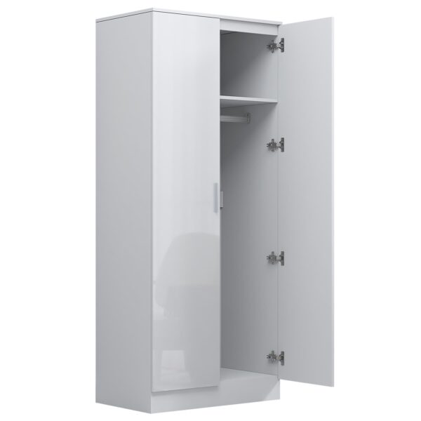 REFLECT Gloss Bedroom Furniture 2 Door Mirrored Wardrobe - 4 Colour Options - Image 28