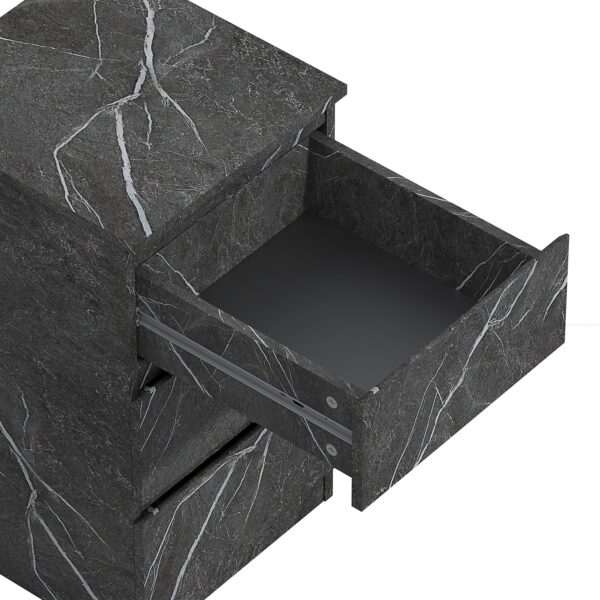 ZITA Bedroom Furniture Wardrobe Chest Bedside in White OR Grey Marble Colour - Image 15