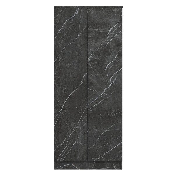 ZITA Grey Marble Effect 2 Door Plain Wardrobe - Bedroom Storage, (L) 50cm x (W) 76cm x (H) 180cm, Stylish and Spacious - Image 7