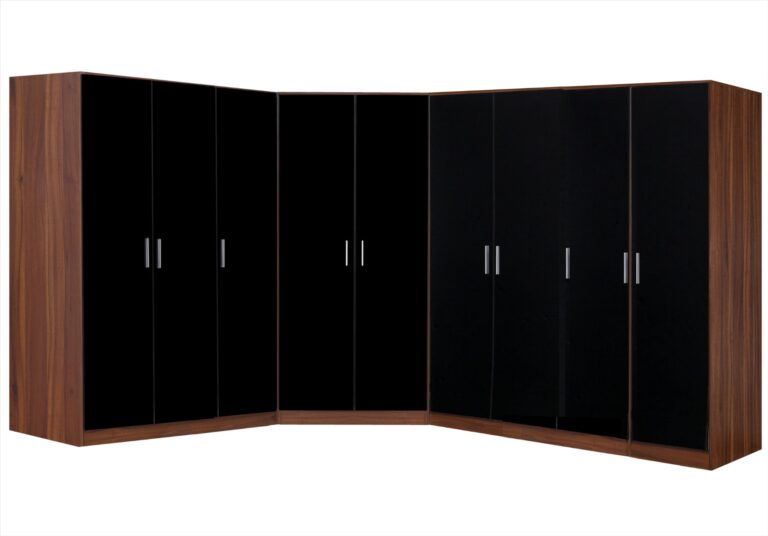 REFLECT Gloss Large 9 Door Corner Modular Wardrobe Bedroom Furniture Bundle Set - Image 5