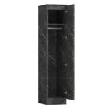 ZITA Grey Marble Effect 2 Piece Wardrobe Set - 2 Door and 1 Door, Spacious Bedroom Storage Solutions.