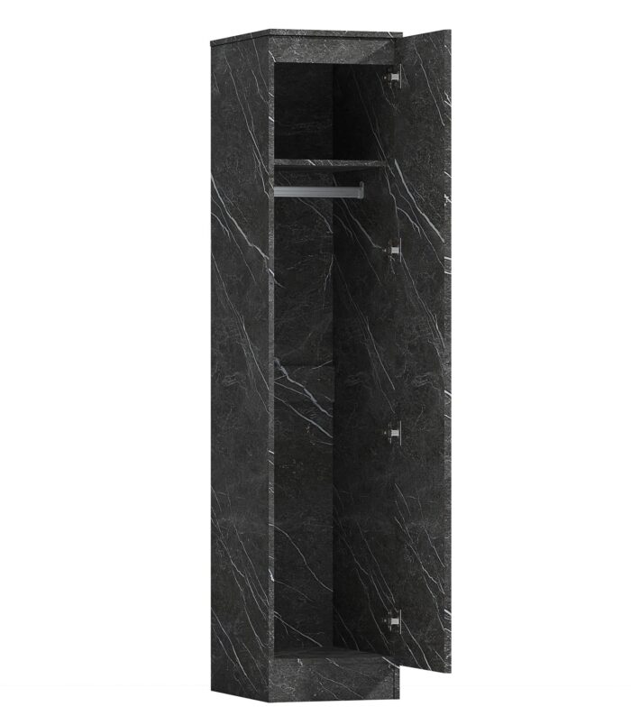 ZITA Grey Marble Effect 2 Piece Wardrobe Set - 2 Door and 1 Door, Spacious Bedroom Storage Solutions.