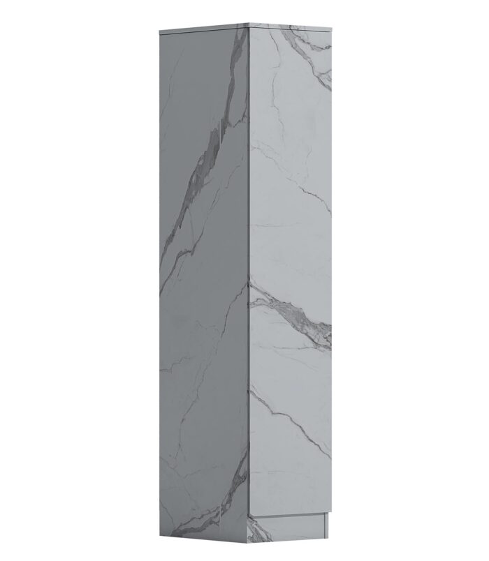 ZITA White Marble Effect 2 Piece Wardrobe Set - 2 Door and 1 Door, Spacious Bedroom Storage Solutions.