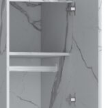 ZITA White Marble Effect 2 Piece Wardrobe Set - 2 Door and 1 Door, Spacious Bedroom Storage Solutions.