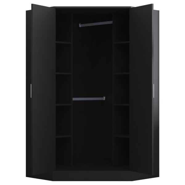 REFLECT Gloss 5 Door Wardrobe Bundle - 2 Door Corner + 3 Door Mirror Bedroom Set - Image 19