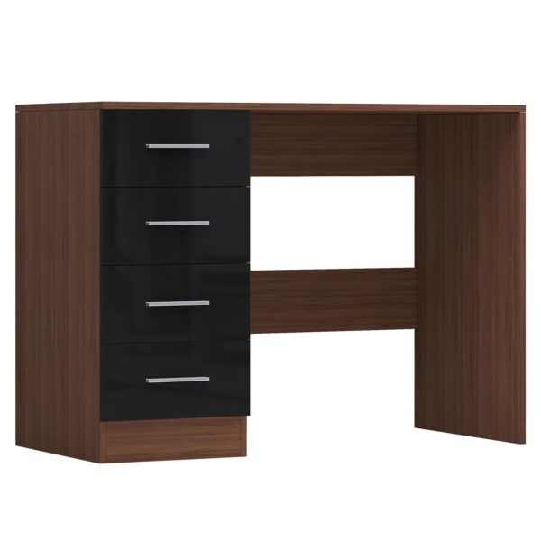 REFLECT Gloss 4pc Set - 3 Door Mirrored Wardrobe + 5 Draw Chest + Bedside + Desk - Image 22