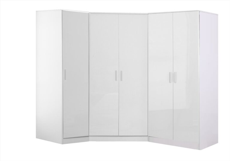 REFLECT Gloss 5 Door Wardrobe Bundle - 2 Door Corner + 2 Door + 1 Door Wardrobe - Image 9