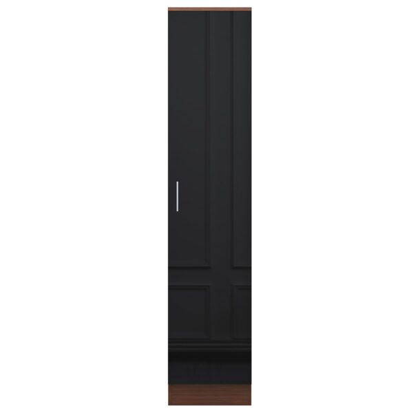 REFLECT High Gloss Bedroom Furniture Wardrobe Chest Bedside Desk - Black/Walnut - Image 109