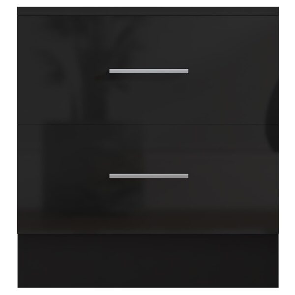 REFLECT High Gloss Bedroom Furniture Wardrobe Chest Bedside Desk Option in Black - Image 55
