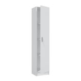 VITA White Utility Storage Cupboard - 1 Door Cabinet with 3 Shelves - Modular Storage for Kitchen or Utility Room.