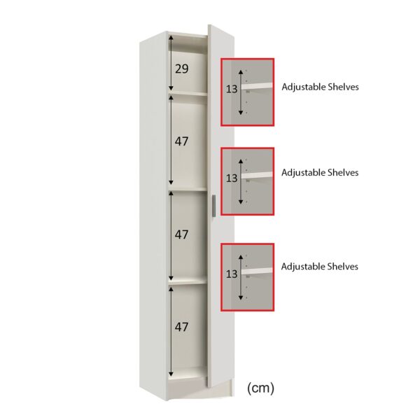 VITA Utility Laundry Cupboard / Cabinet Storage Units 7 Options in White - Image 14