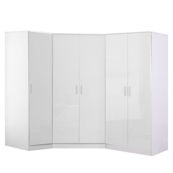 REFLECT Gloss 5 Door Wardrobe Bundle - 2 Door Corner + 2 Door + 1 Door Wardrobe - Image 7
