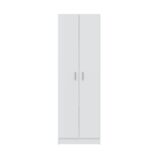 Vita White 2 Door 4 Shelf Kitchen Utility Room Cabinet - Modular Cleaning Storage - H: 180cm x W: 59cm x D: 37cm.