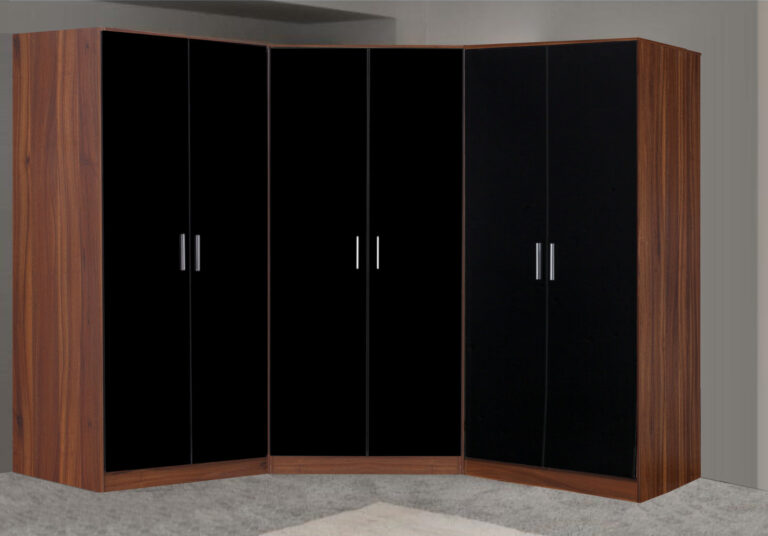 REFLECT Gloss 6 Door Wardrobe Bundle - 2 Door Corner + 2 Door + 2 Door Wardrobe - Image 3