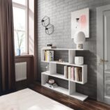 3 Tier Open Low Wide Storage Unit with Compartments, Freestanding Display Bookshelf for Living Room, Kids Playroom & Study - White.