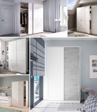 Modern Hinged/Sliding Wardrobes - Optional Internal Drawer & Colour Options