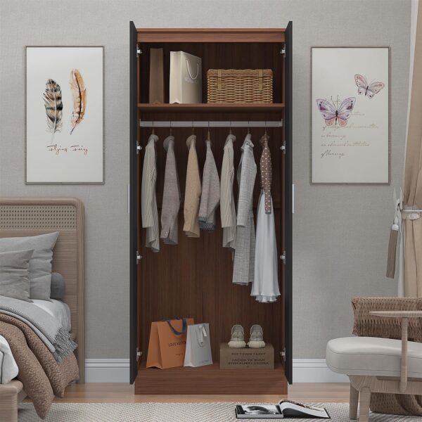 REFLECT Gloss Bedroom Furniture 2 Door Mirrored Wardrobe - 4 Colour Options - Image 5