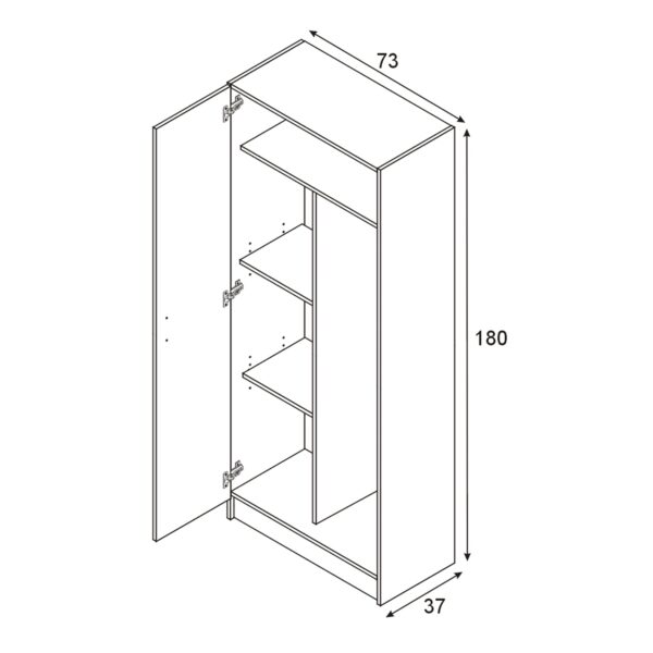 VITA Utility Laundry Cupboard / Cabinet Storage Units in White OR Oak Options - Image 36