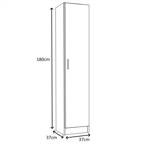 VITA Utility Laundry Cupboard / Cabinet Storage Units in White OR Oak Options - Image 62