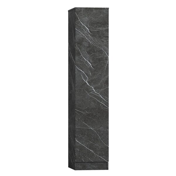 ZITA Compact 1-Door Wardrobe in Grey Marble Effect - Bedroom Storage, (L) 50cm x (W) 37.5cm x (H) 180cm, Stylish and Space-Saving - Image 5