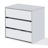 ARC Compact 3 Drawer Storage Chest White, Internal Storage 57x60x44cm.