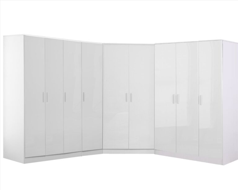 REFLECT Gloss Large 9 Door Corner Modular Wardrobe Bedroom Furniture Bundle Set - Image 6