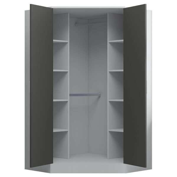 REFLECT Gloss 5 Door Corner Wardrobe Bundle Inc Corner + 3 Door Wardrobe Set - Image 32