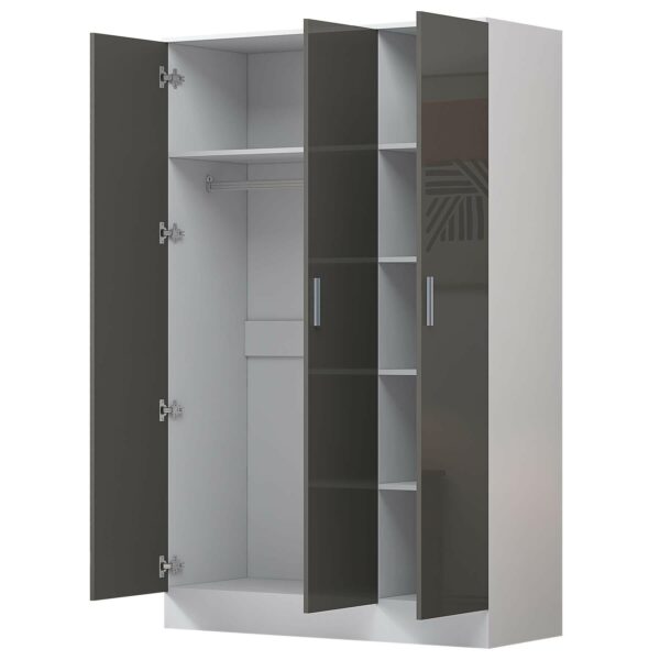 REFLECT Gloss 5 Door Corner Wardrobe Bundle Inc Corner + 3 Door Wardrobe Set - Image 34