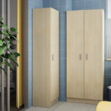 Vita Oak 2 Door 4 Shelf Kitchen Utility Room Cabinet - Modular Cleaning Storage - H: 180cm x W: 59cm x D: 37cm.