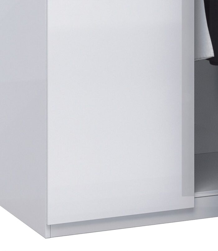 MAX 180cm Wide Satin White Wardrobe 4 Door Storage Unit.