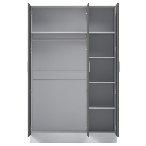 REFLECT Gloss Bedroom Furniture 3 Door Mirrored Wardrobe - 4 Colour Options - Image 38
